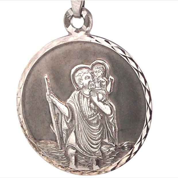Sterling Silver St. Christopher Charm 2.8Grs