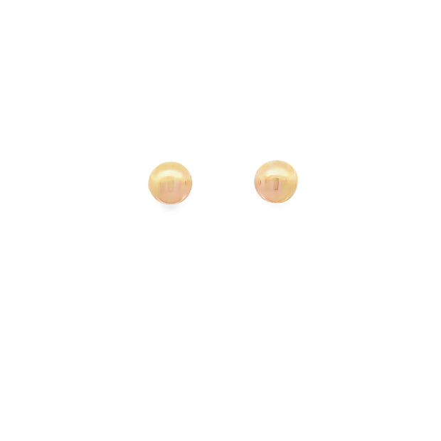Vintage 14Kt Yellow Gold 6.8Mm Gold Ball Earstuds Weighing 0.7 Grams W