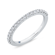 14kt White Gold Band With 19 Round Diamonds .31tdw G/H SI1