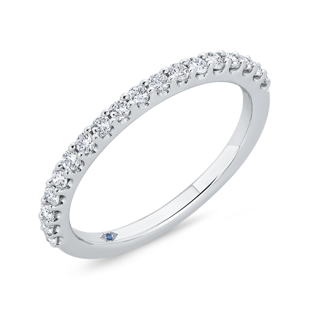 14kt White Gold Band With 19 Round Diamonds .31tdw G/H SI1