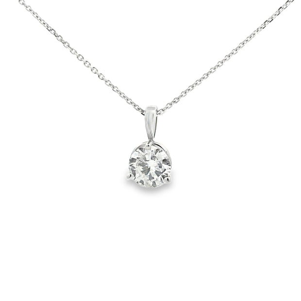 14 karat white gold martini set natural round brilliant cut diamond we