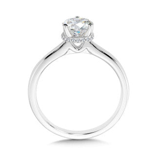 14kt White Gold Ring With Pear Shape Lab Grown Diamond 2.03ct F VS1 an