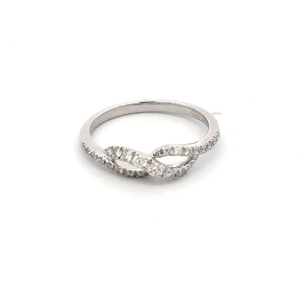 14Kt White Gold Fashion Ring With 27 Round Diamonds .33Tdw In Finger Size 6