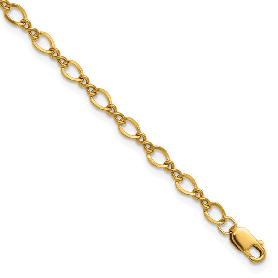 1/20 14kt Gold Filled 3.5mm Fancy Figaro With Lobster Clasp 6.5in With