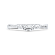 14kt White Gold Carizza Wedding Band Size 6.5   goes w/ 140-760