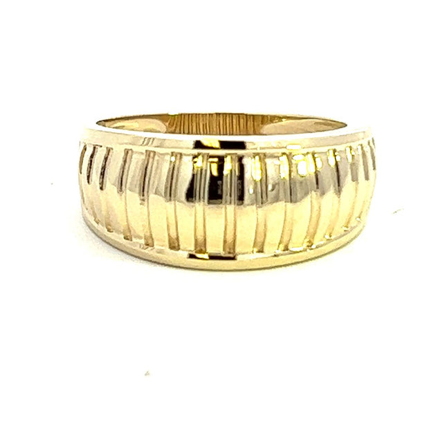 14 Karat Yellow Gold Ring Finger Size 6.75 Measuring 9.0Mm At The Top