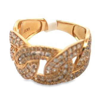 10kt Yellow Gold Ring With 142 Round Diamonds 1.00tdw H/I I1