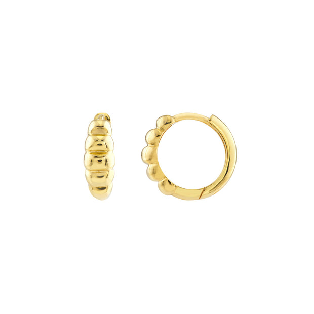 14kt Yellow Gold Puffy Polished Hoop Earrings