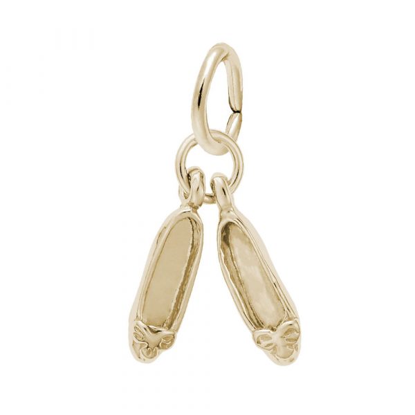 14Kt Yellow Gold Charm - Ballet Shoes