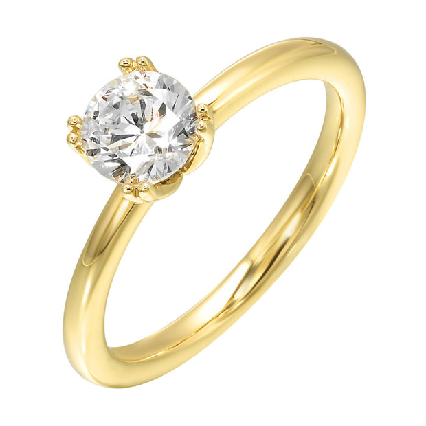 14kt Yellow Gold Mounting With CZ Center