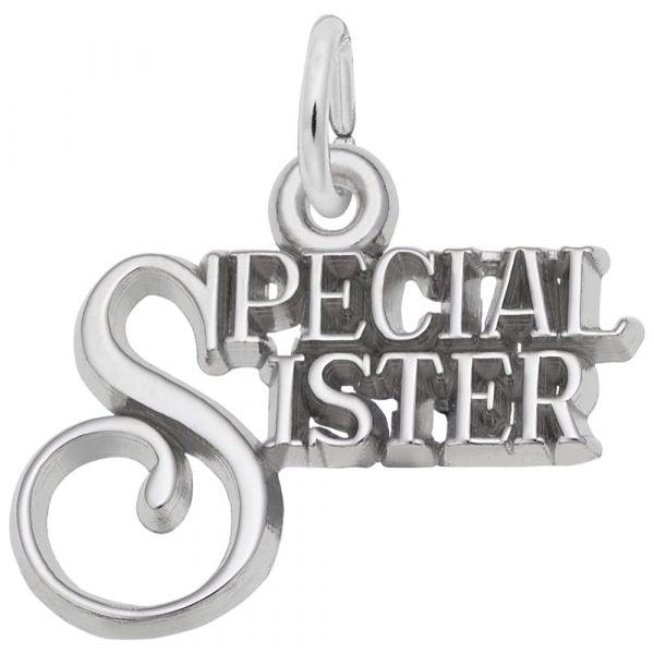 Sterling Silver Special Sister Charm