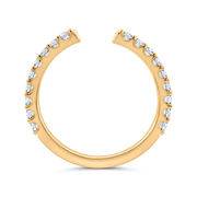 14kt Yellow Gold Mounting To Fit Any Stone With 19 Round Diamonds .36t