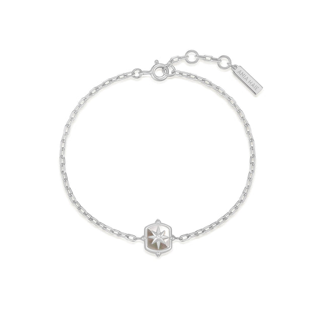 Sterling Silver Colour-Block Mother of Pearl Star Bracelet