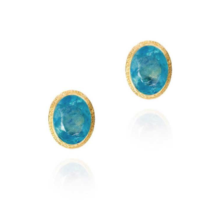 Jorge Revilla Sterling Silver Oval Aquamarine Earrings From The Zen Co