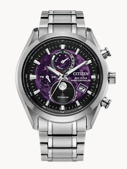 Stainless Steel Tsuki-yomi A-T Citizen Watch Eco-Drive and Radio Contr