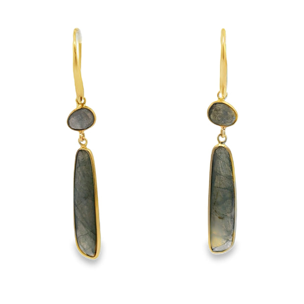 Jorge Revilla Sterling Silver Vermeil Earrings With Labradorites