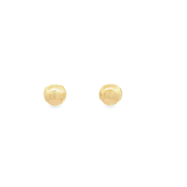 Vintage 14Kt Yellow Gold 7Mm Ball Stud Earrings Weighing 0.6 Grams.