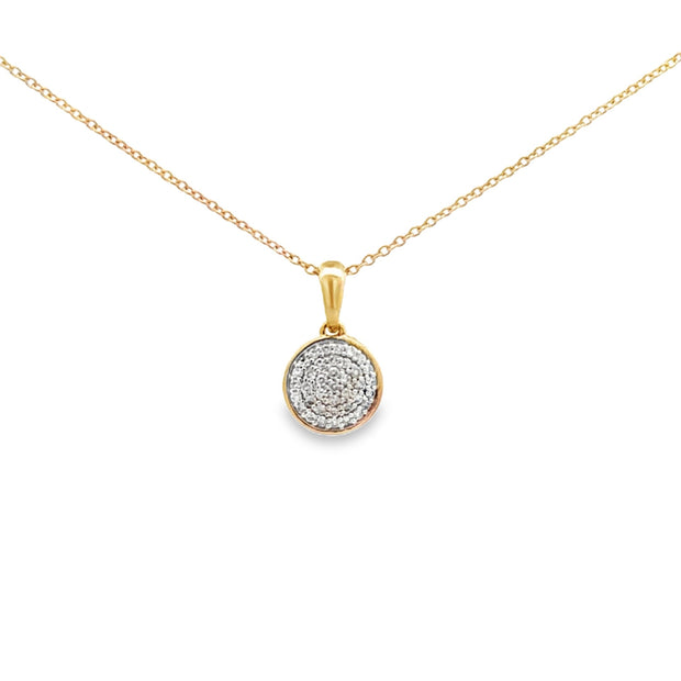 10k White Gold Natural Diamond Pendant With 37 Diamonds At 0.12 tdw On