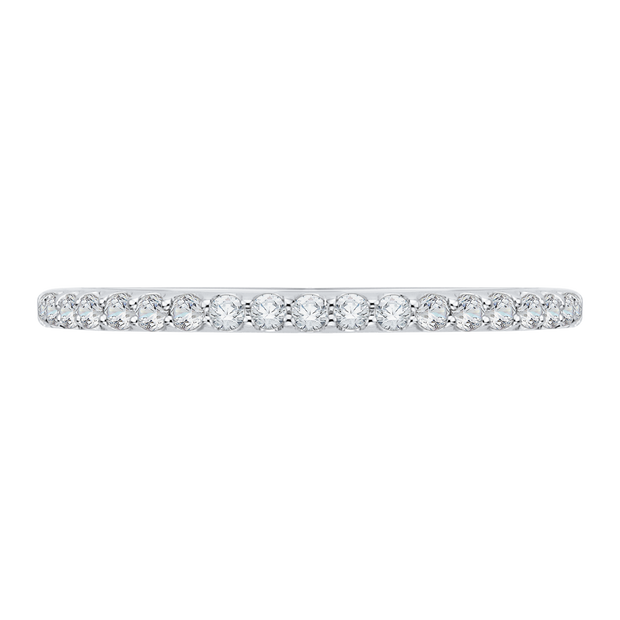 14Kt White Gold Carizza Wedding Band with 20 Round Prong Set Diamonds .28Ct TDW VS1 GHgoes with 100-1159