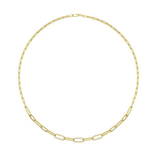 14kt Yellow Gold Diamond Link Necklace .52tdw GH I1