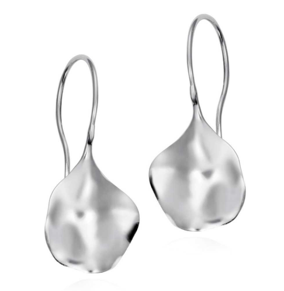 JORGE REVILLA STERLING SILVER AQUA EARRINGS WITH RHODIUM PLATING