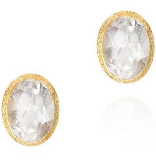 Jorge Revilla Sterling Silver White Topaz Earrings From The Zen Collec