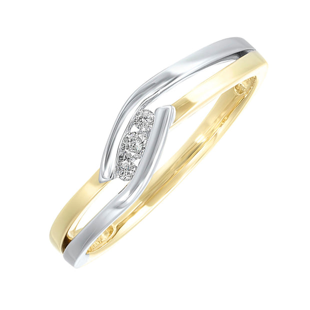 10Kt White And Yellow Gold Diamond Ring With 3 Diamonds 120Ctw