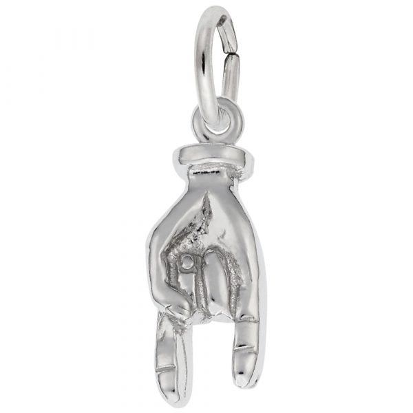 Sterling Silver Good Luck Hand Charm