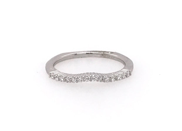 14kt White Gold Diamond Wedding Band that goes with SKU 140-266 containing .26ct tw SI2 in Clarity and HI in Color