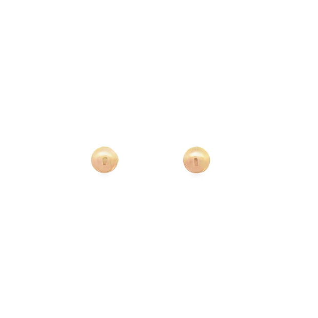 Vintage 14Kt Yellow Gold 5Mm Gold Ball Earstuds Weighing 0.35 Grams.
