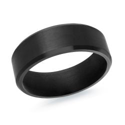 Black Tantalum Ring With Satin Finish 7mm Size 10