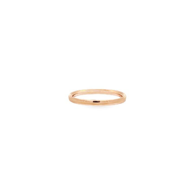 Vintage 14Kt Yellow Gold 2Mm Polished Wedding Band Finger Size 6.25 An