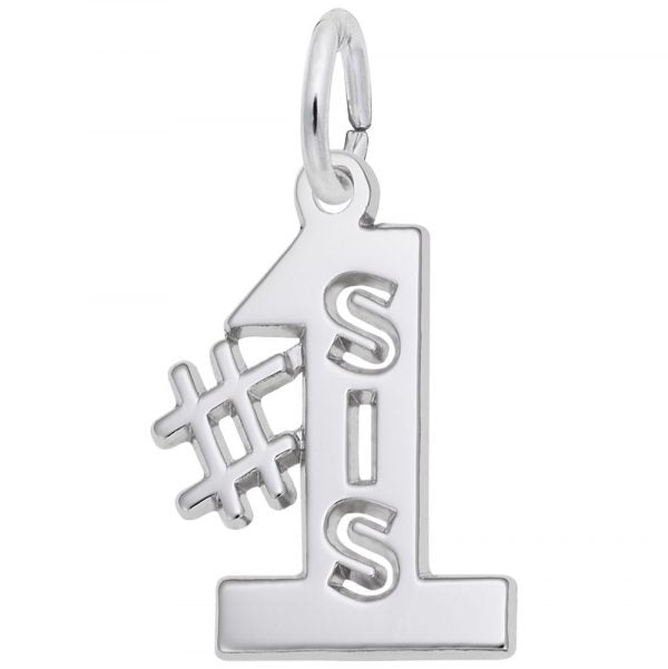 Sterling Silver 1 Sis Charm