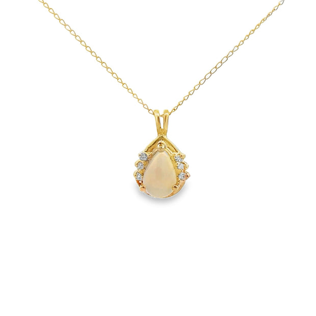 Vintage 14Kt Yellow Gold 16 Inch Necklace Set With Six Natural Round S