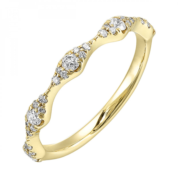 14kt Yellow Gold Fashion Ring With 35 Round Diamonds .33tdw H/I I1