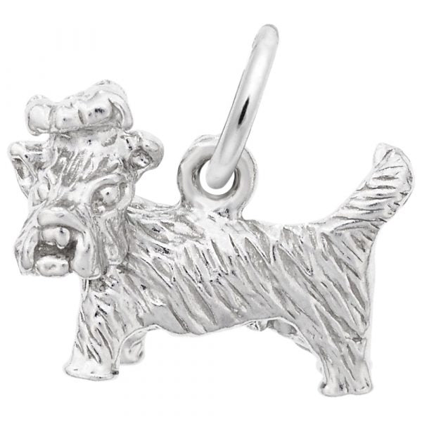 Sterling Silver Yorkshire Dog Charm
