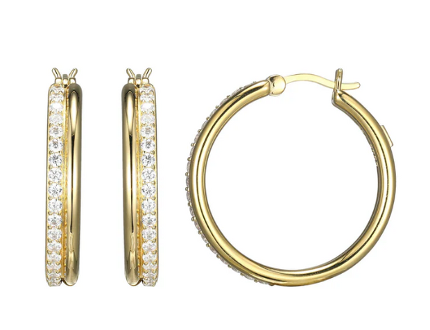 Elle Goddess Collection Hoop Earrings Exude Elegance With Cubic Zircon