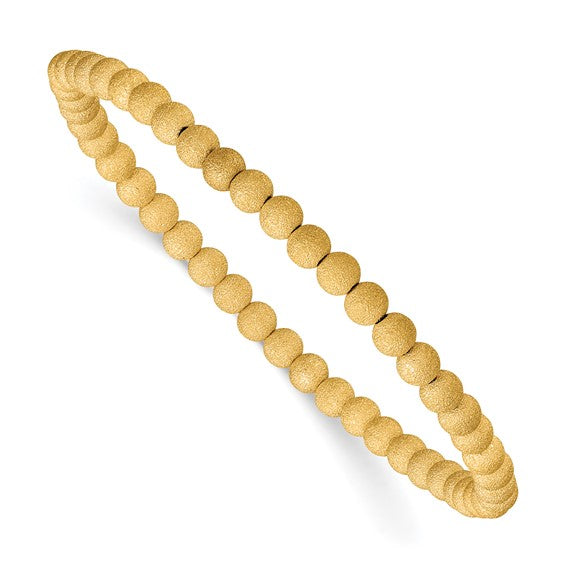1/20 14kt Gold Filled Stardust 4.0mm 7in Stretch Bracelet