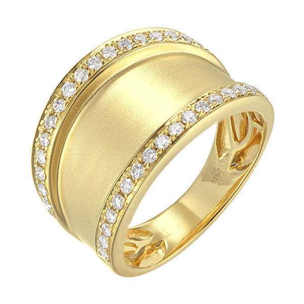 14kt Yellow Gold Ring With 34 Round Diamonds .38tdw H/I I1