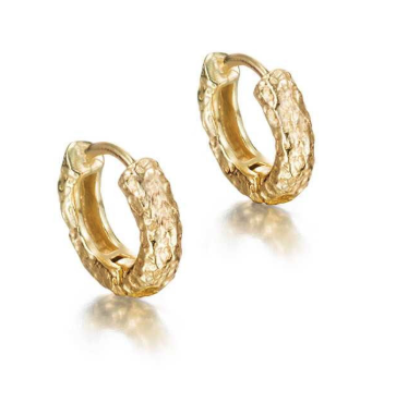 JORGE REVILLA LAVA COLLECTION STERLING SILVER 13MM HOOP EARRINGS WITH