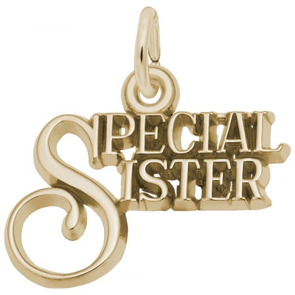 14Kt Yellow Gold  Charm - Special Sister