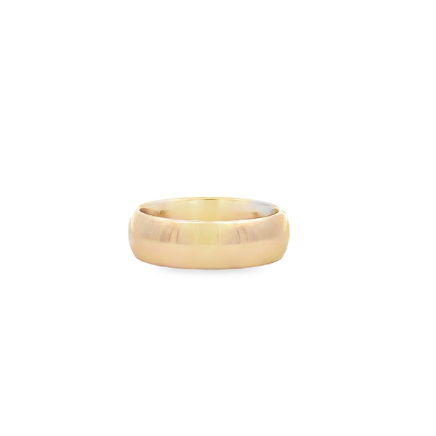 Vintage 14Kt Yellow Gold 7Mm Wedding Band Finger Size 9.0 And Weighs 1