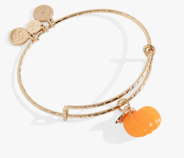 Yellow Tone Pumpkin Textured Bangle
