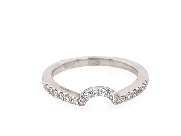 14K White Gold Engagement Ring With 18 Round Diamonds .17Ct Tdw Si1 G, Goes With Engagement Ring 100-916