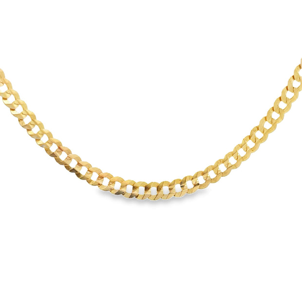 Vintage 10Kt Yellow Gold 20 Inch Long Curb Link Necklace Weighing 12.6