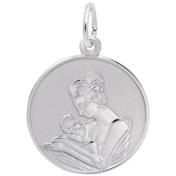 Sterling Silver  Mom And Child Charm