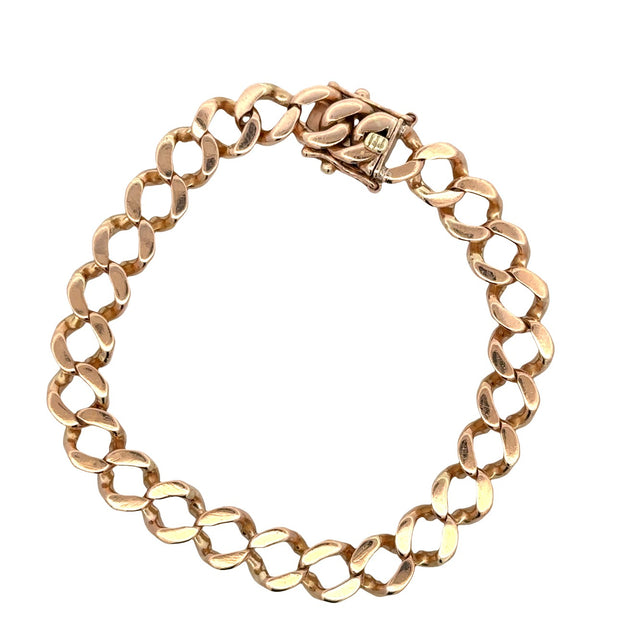 Vintage 18Kt Yellow Gold Link Bracelet 6.75 Inches Long And Weighing 1