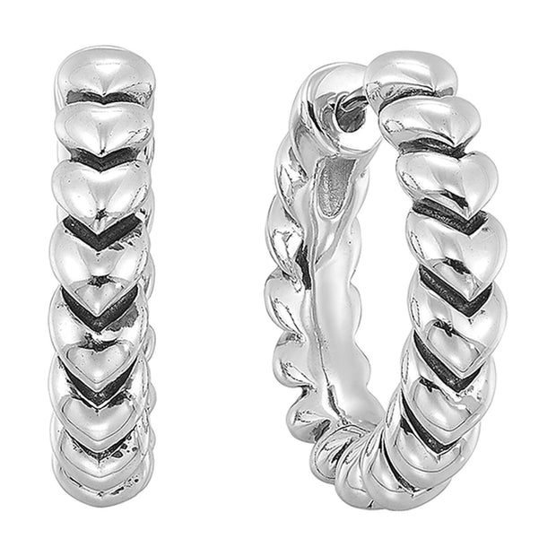 Sterling Silver Fashion Hoop Earrings