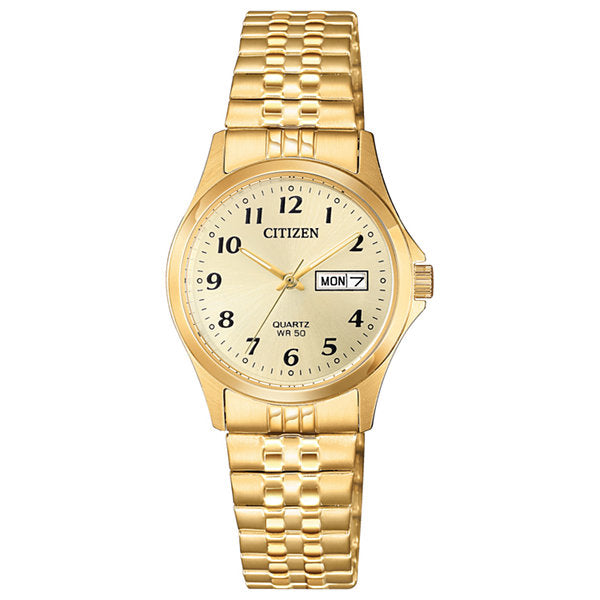 Women's Citizen Gold Tone Quartz Watch with Expandable Band with Champ