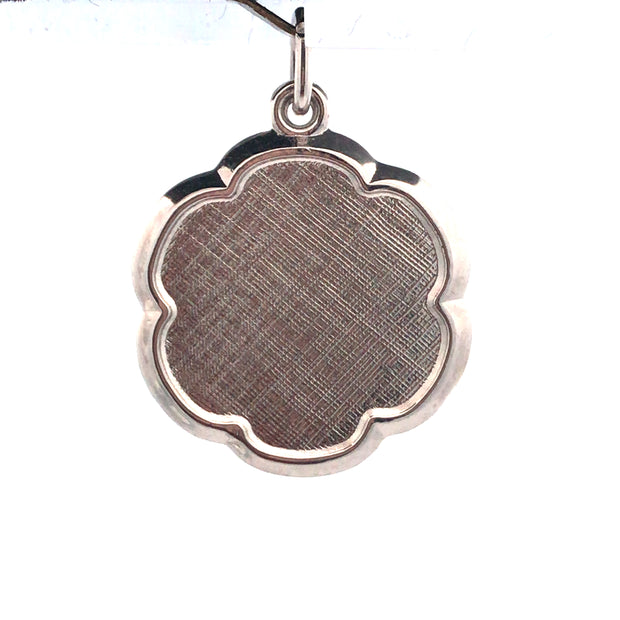 Sterling Silver Scalloped Disc Charm